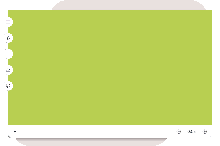 GIF showing animated elements flying in from the corners of a video frame