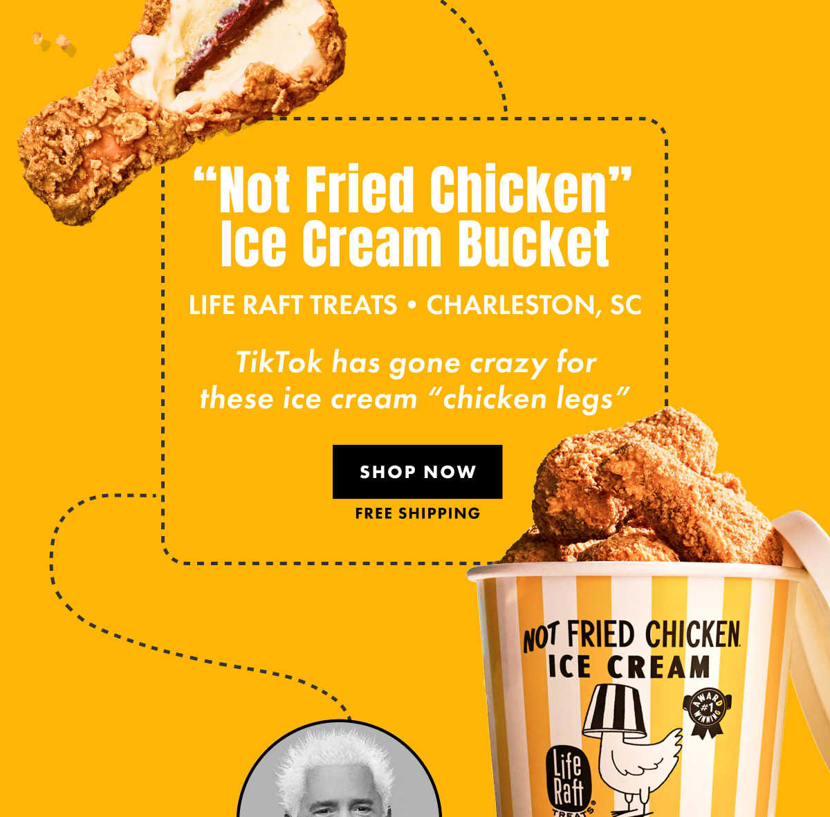 Not Fried Chicken Ice Cream Bucket