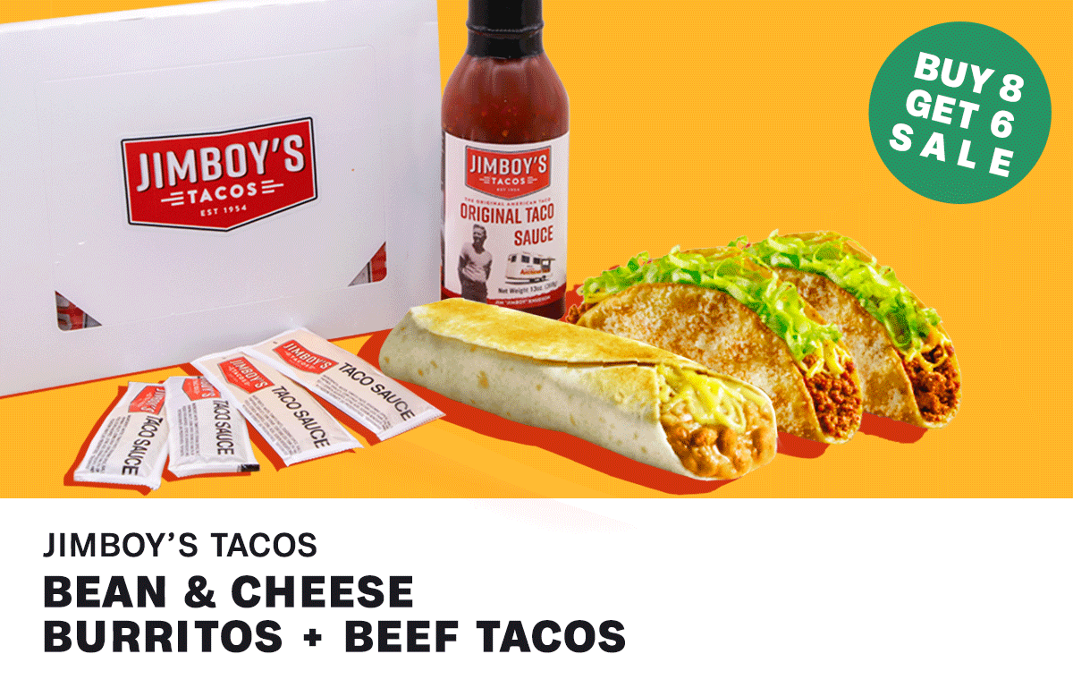 🌮Taco BOGO! Jimboy’s Famous Tacos ON SALE🌮 Goldbelly