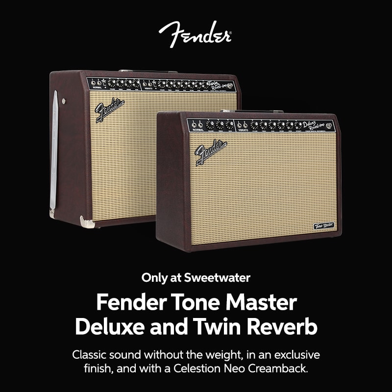 Only at Sweetwater. Fender Tone Master Deluxe and Twin Reverb.