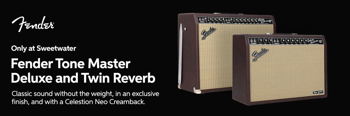 Only at Sweetwater. Fender Tone Master Deluxe and Twin Reverb.