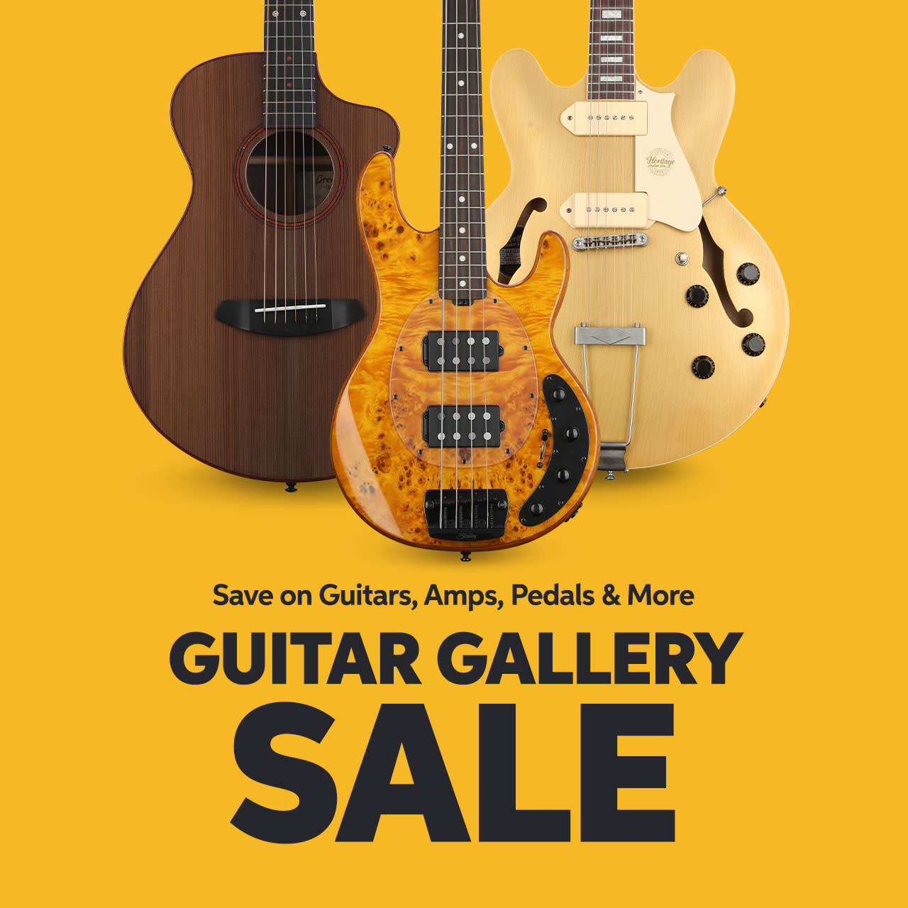 Guitar Gallery Sale: Up to 50% Off Guitars, Amps, Pedals & More.