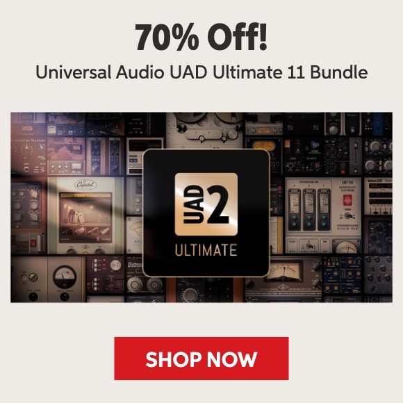 70% off Universal Audio UAD Ultimate 11 plug-in bundle. Shop now.