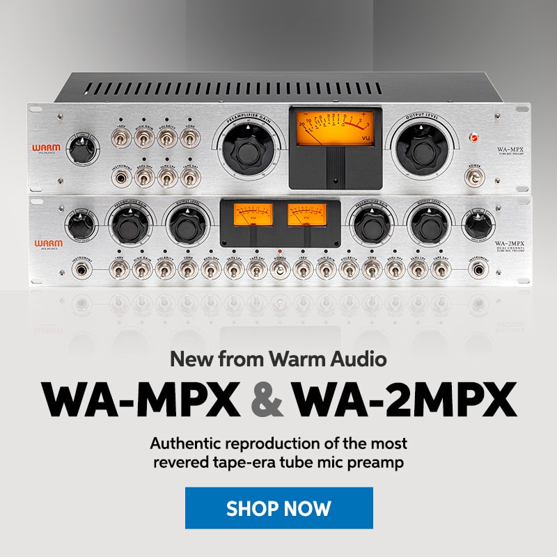 New from Warm Audio: WA-MPX & WA-2MPX. Authentic reproduction of the most revered tape-era tube mic preamp. Shop now.