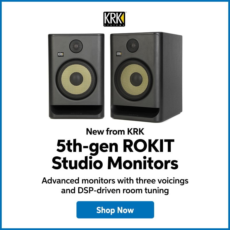 New from KRK: 5th-gen ROKIT studio monitors. Advanced monitors with three voicings and DSP-driven room tuning. Shop now.