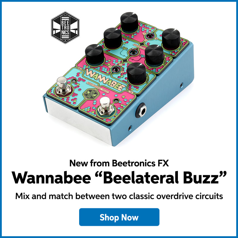 New from Beetronics FX: Wannabee ''Beelateral Buzz''. Mix and match between two classic overdrive circuits. Shop now.