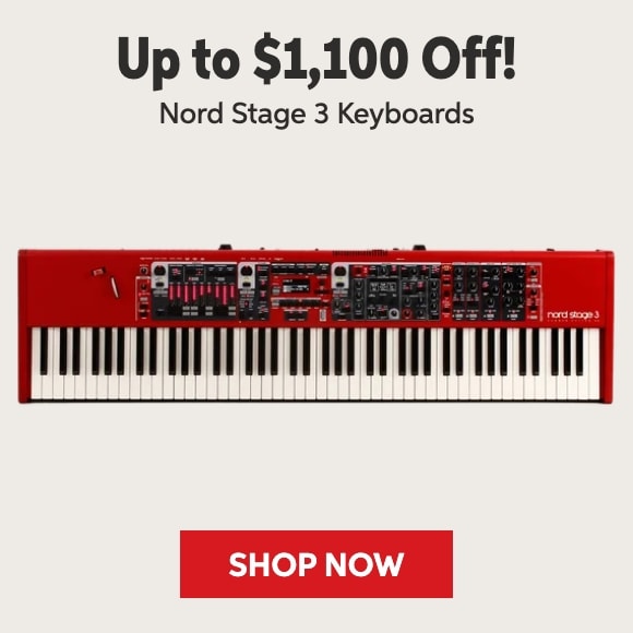 Up to $1,100 off Nord Stage 3 keyboards. Shop now.