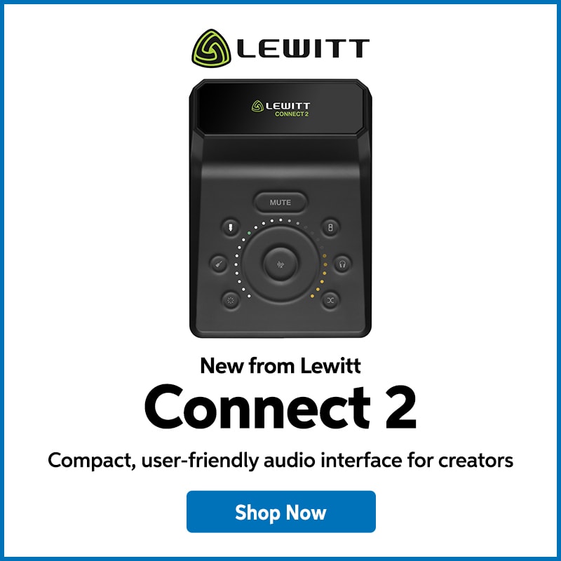 New from Lewitt: Connect 2. Compact, user-friendly audio interfaces for creators. Shop now.