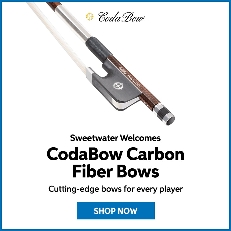 Sweetwater welcomes CodaBow carbon fiber bows. Cutting-edge bows for every player. Shop now.