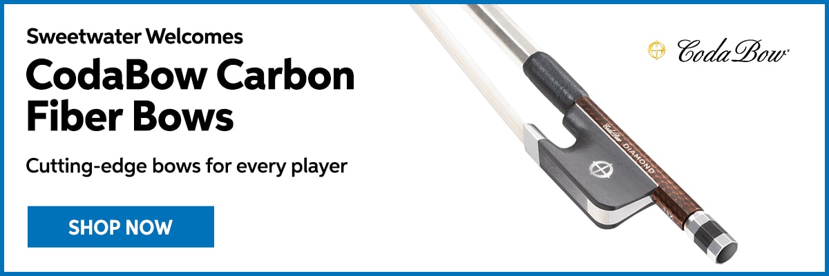 Sweetwater welcomes CodaBow carbon fiber bows. Cutting-edge bows for every player. Shop now.