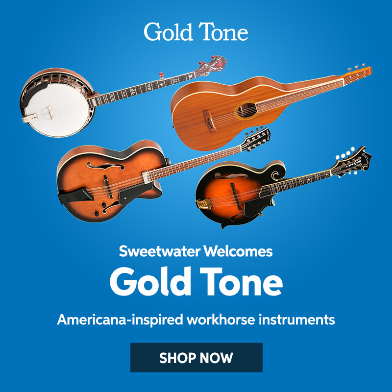 Sweetwater welcomes Gold Tone. Americana-inspired workhorse instruments. Shop now.