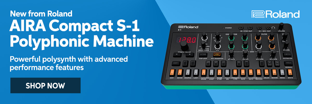 New from Roland: AIRA Compact S-1 polyphonic machine. Powerful polysynth with advanced performance features. Shop now.