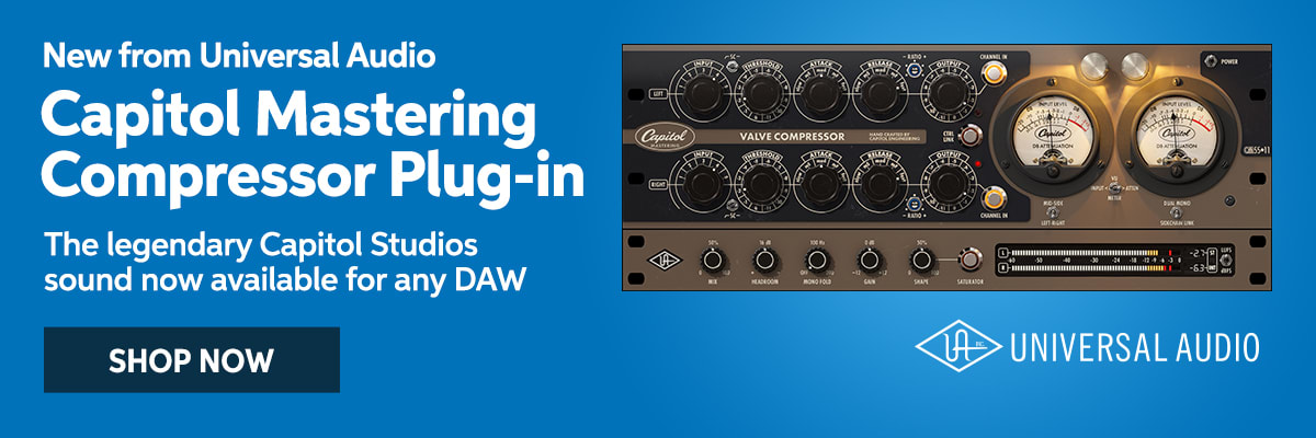 New from Universal Audio: Capitol mastering compressor plug-in. The legendary Capitol Studios sound now available for any DAW. Shop now.
