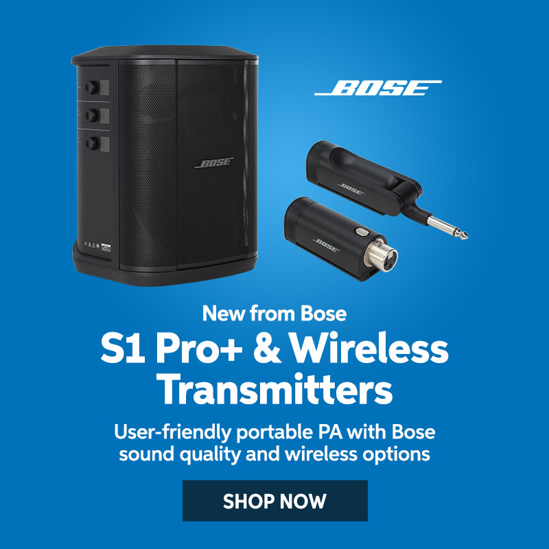 New from Bose: S1 Pro+ & wireless transmitters. User-friendly portable PA with Bose sound quality and wireless options. Shop now.