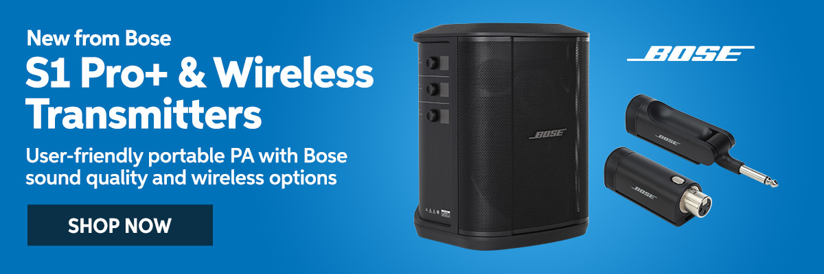 New from Bose: S1 Pro+ & wireless transmitters. User-friendly portable PA with Bose sound quality and wireless options. Shop now.
