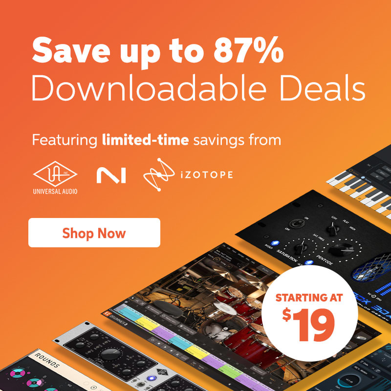 Downloadable Deals: Save up to 87%. Featuring limited-time savings from Universal Audio, Native Instruments, iZotope, Brainworx, Toontrack, and more. Starting at $19. Shop now.