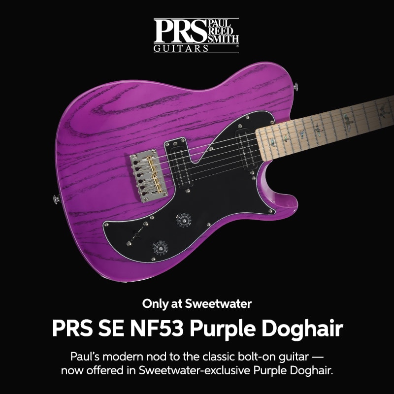 Only at Sweetwater: PRS SE NF53 Purple Doghair