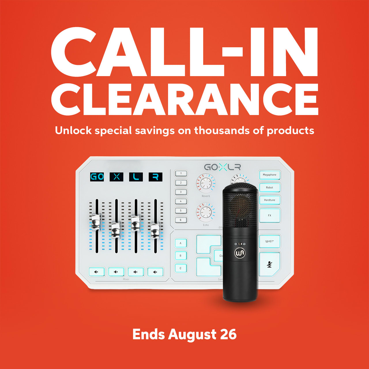 Call-in Clearance. Unlock special savings on thousands of products. Ends August 26. Shop now.