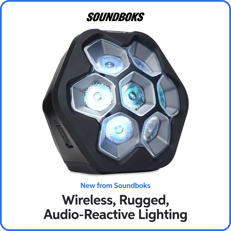 New from Soundboks: Wireless, Rugged, Audio-Reactive Lighting