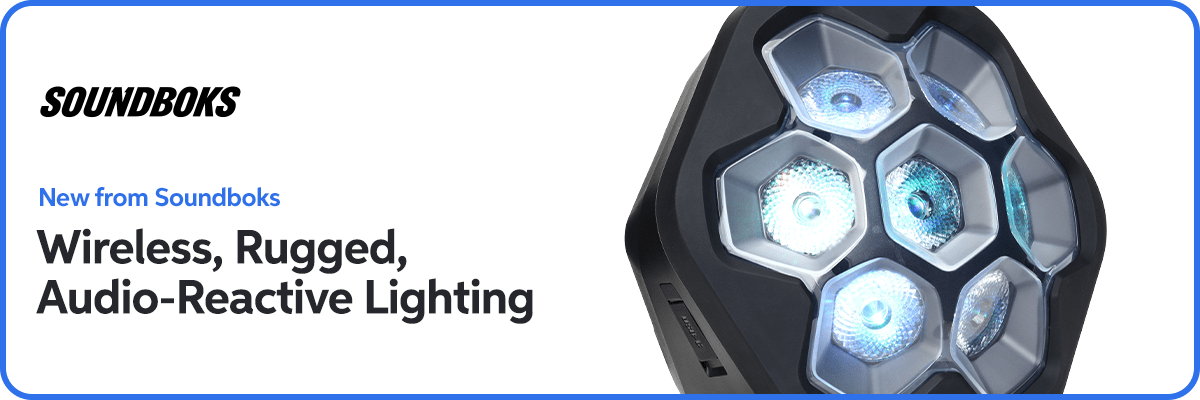 New from Soundboks: Wireless, Rugged, Audio-Reactive Lighting