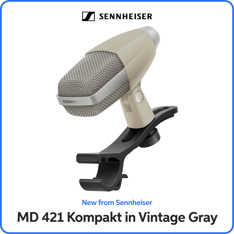 New from Sennheiser: MD 421 Kompakt in Vintage Gray