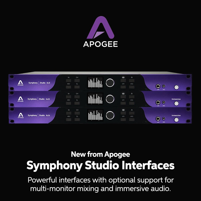 New from Apogee. Symphony Studio Interfaces. New from Apogee. Symphony Studio Interfaces.