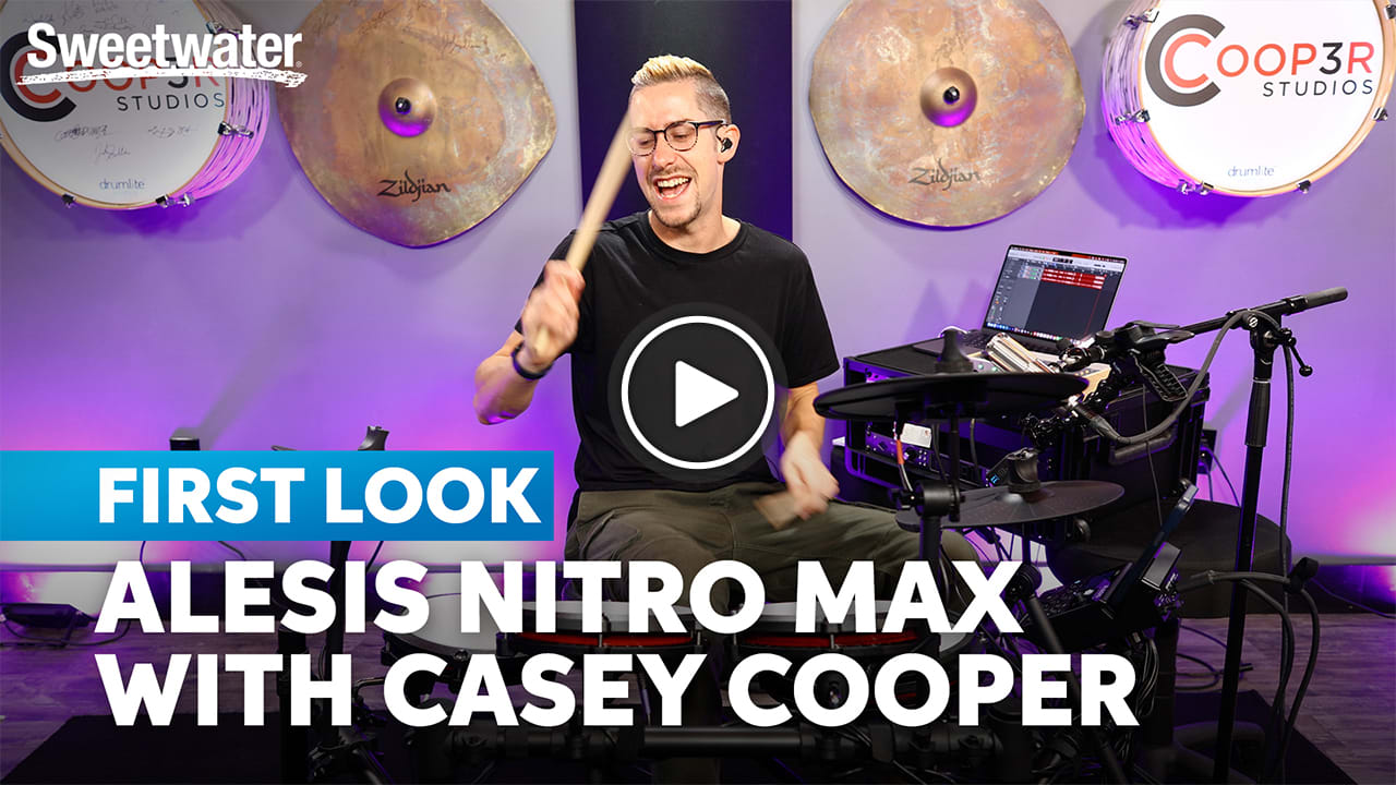 Video: Alesis Nitro Max: Electrifying eDrums with COOP3RDRUMM3R. Watch now.