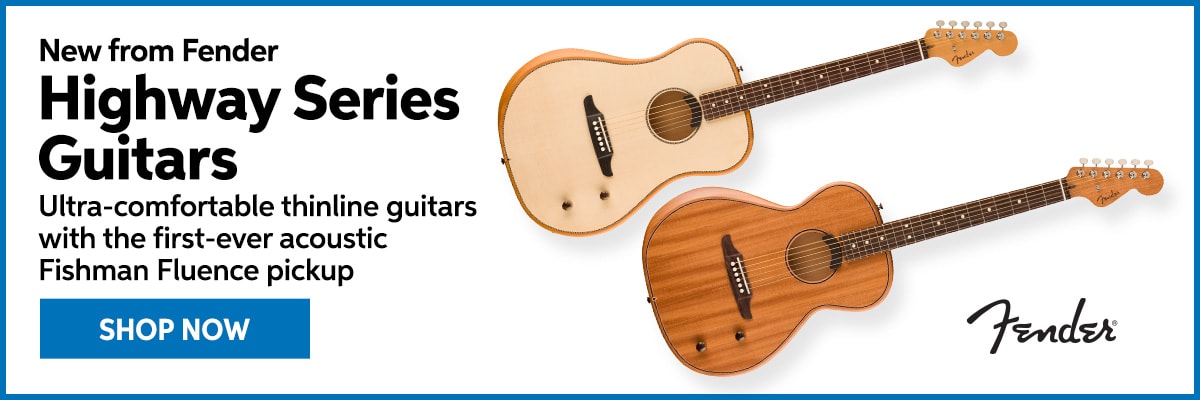 New from Fender: Highway series guitars. Ultra-comfortable thinline guitars with the first-ever acoustic Fishman Fluence pickup. Shop now.
