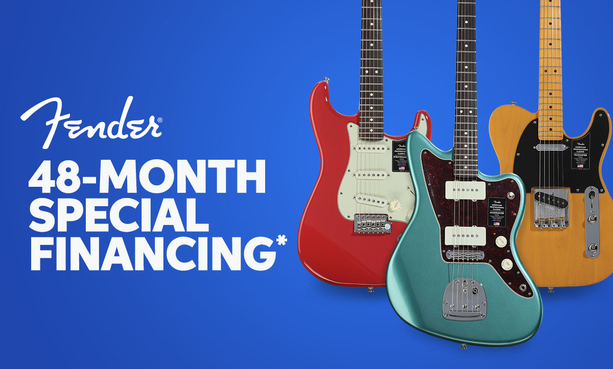 Fender 48-month Special Financing* on American Professional Classic guitars when you use your Sweetwater Card.