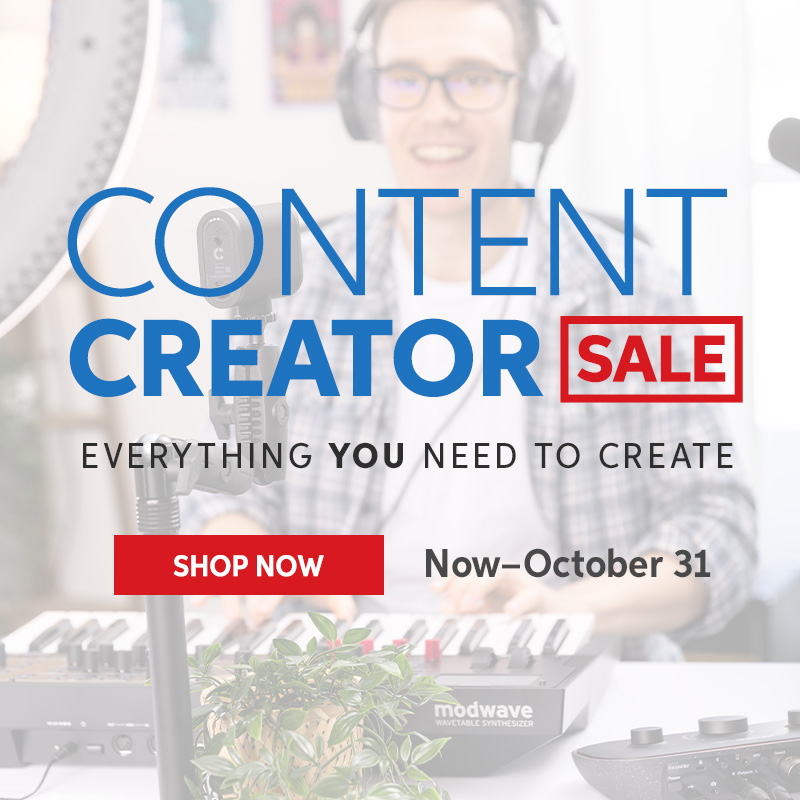 Content Creator Sale. Everything you need to create. Now through October 31. Shop now.