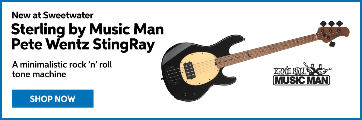 New at Sweetwater. Sterling by Music Man. Pete Wentz Stingray. Shop Now.
