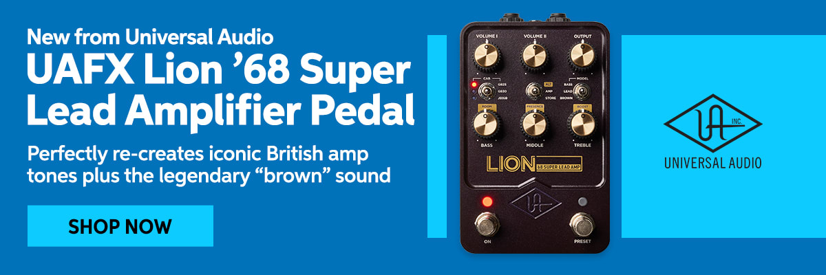 New from Universal Audio: UAFX Lion '68 Super Lead amplifier pedal. Perfectly re-creates iconic British amp tones plus the legendary ''brown'' sound. Shop now.