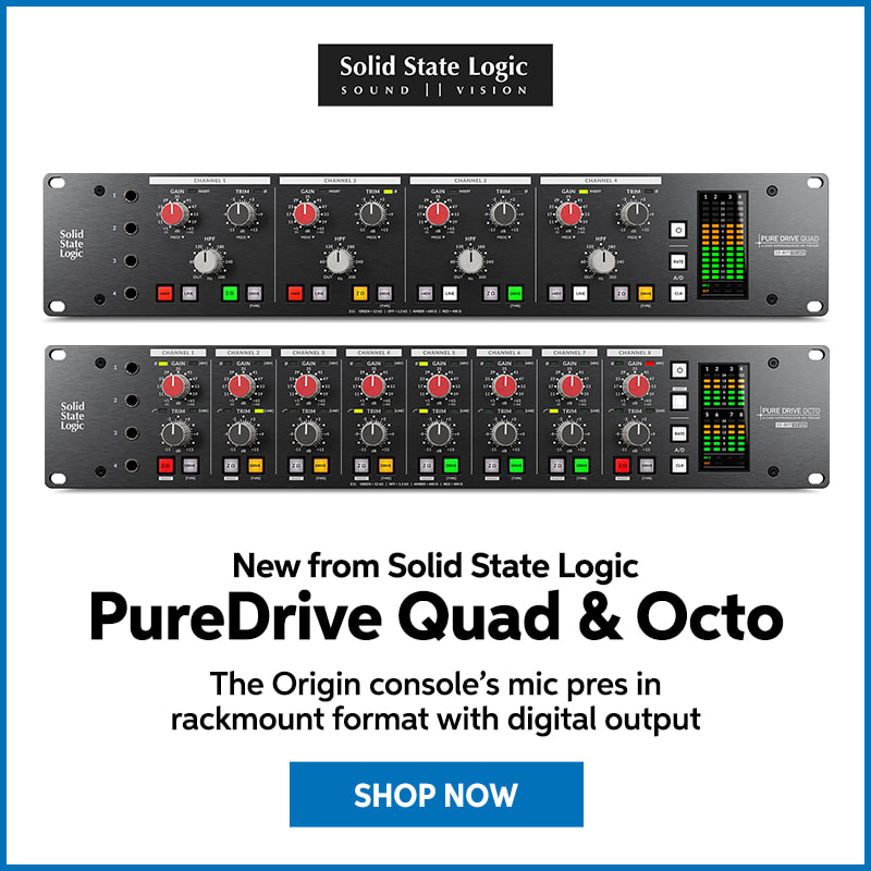 New from Solid State Logic: PureDrive Quad & Octo. The Origin console's mic pres in rackmount format with digital output. Shop now.