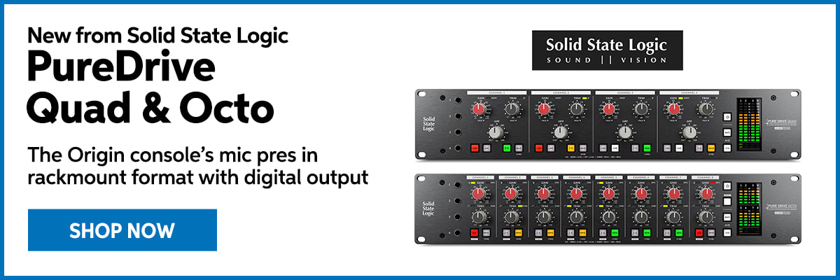 New from Solid State Logic: PureDrive Quad & Octo. The Origin console's mic pres in rackmount format with digital output. Shop now.