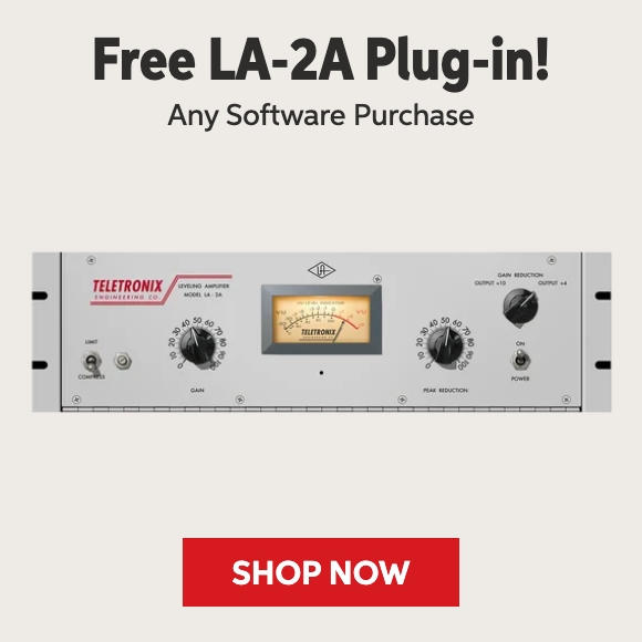 Free LA-2A plug-in with any software purchase. Shop now.