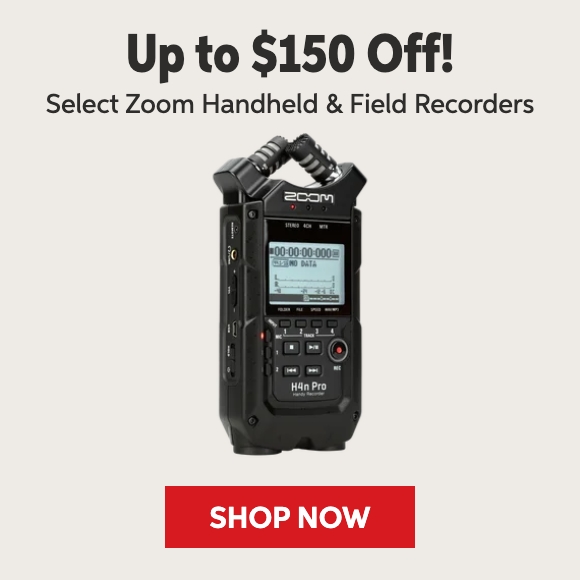Up to $150 off select Zoom handheld & field recorders. Shop now.