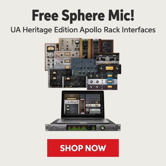 Free Sphere mic with Universal Audio Heritage Edition Apollo rack interfaces. Shop now.