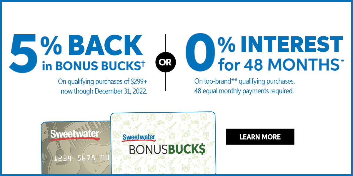 5% Back in Bonus Bucks on qualifying purchases of $299+ now through December 31, 2022. Or, 0% interest for 48 months on top-brand** qualifying purchases. 48 equal monthly payments required. Click to learn more. 