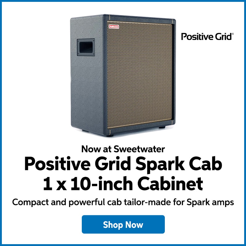 Now at Sweetwater. Positive Grid Spark Cab. 1 x 10-inch Cabinet. Shop Now.