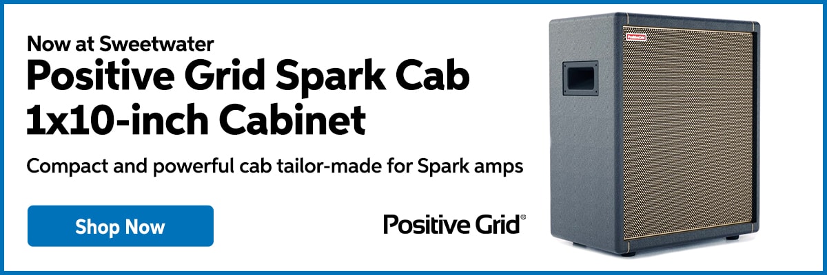 Now at Sweetwater: Positive Grid Spark Cab 1 x 10-inch cabinet. Compact and powerful cab tailor-made for Spark amps. Shop now.