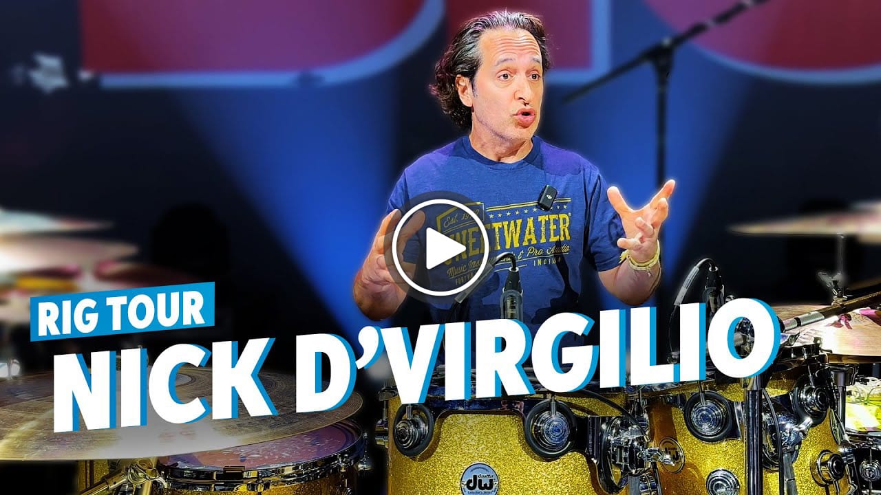 Video: On the Road with NDV: Drums, Cymbals & Sticks . . . Oh My! A Mr. Big Drum Rig Tour. Watch now.