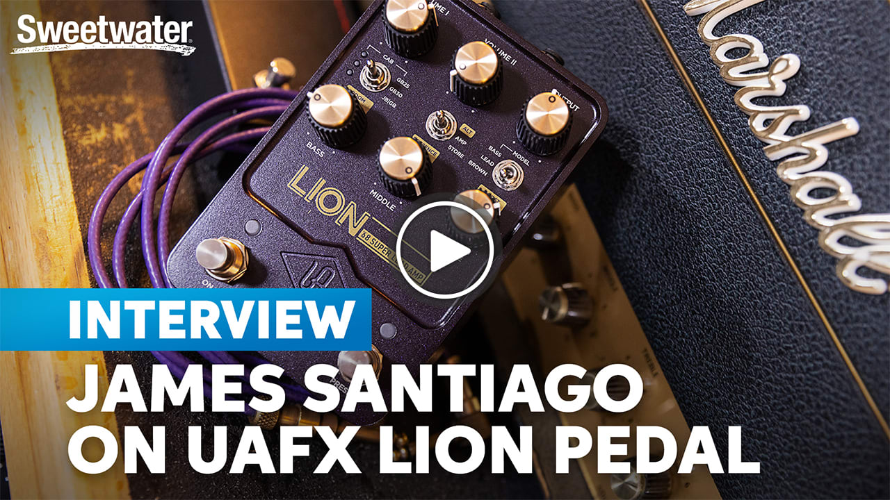 Video: James Santiago Talks UAFX Lion Pedal Design, Development & Sound Modeling. Watch now.
