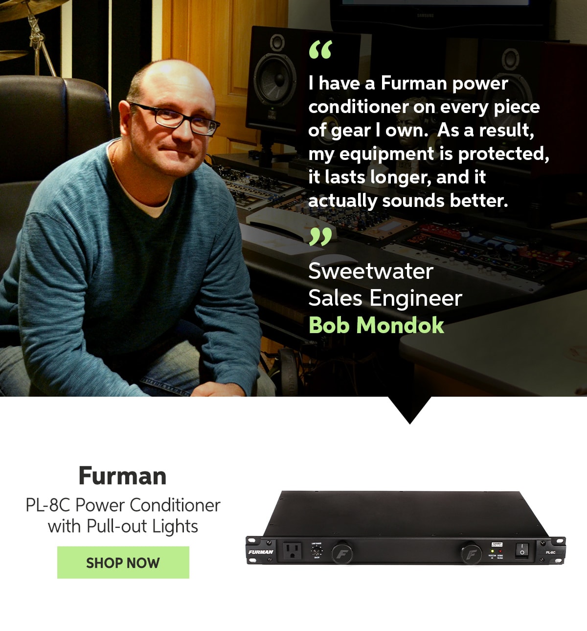 Staff Pick: Furman PL-8C power conditioner with pull-out lights. Shop now.