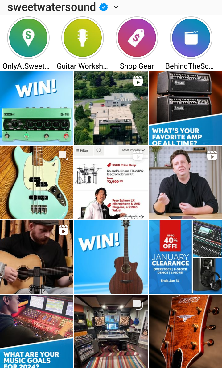 Visit Sweetwater on Instagram!