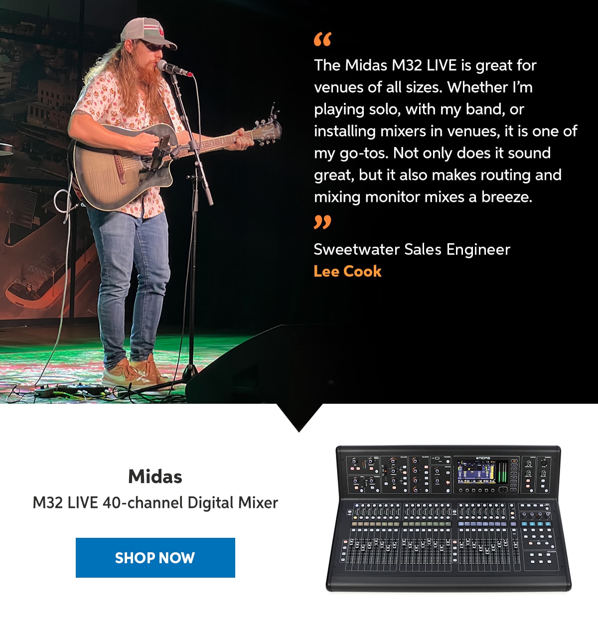 Staff Pick: Midas M32 LIVE 40-channel digital mixer. Shop now.
