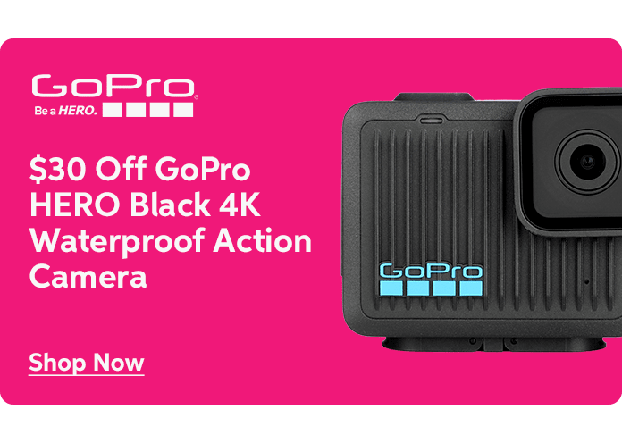 $30 Off GoPro HERO Black 4K Waterproof Action Camera
