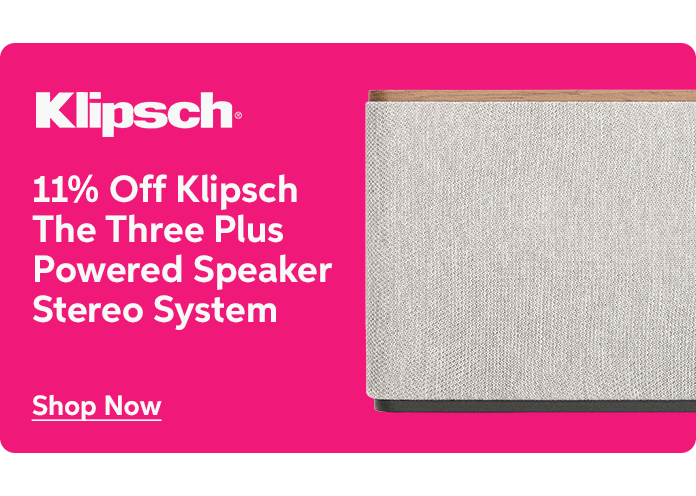 11% Off Klipsch The Three Plus Powered Speaker Stereo System - Walnut