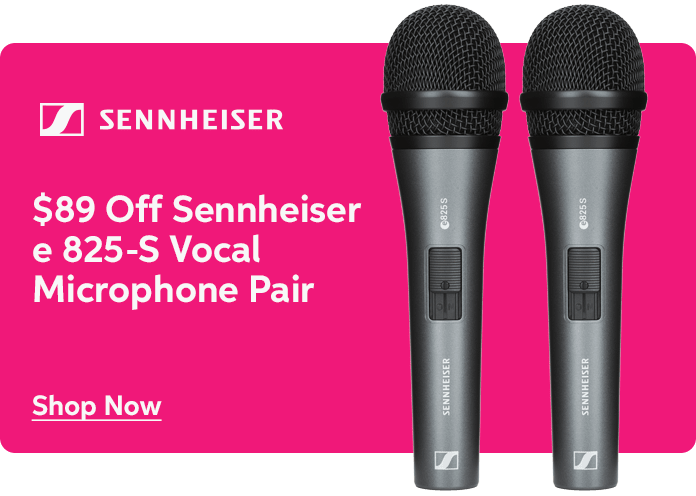 $89 Off Sennheiser e 825-S Vocal Microphone Pair