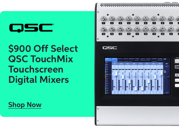 $900 Off Select QSC TouchMix Touchscreen Digital Mixers 