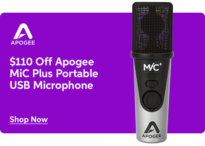 $110 Off Apogee MiC Plus Portable USB Microphone